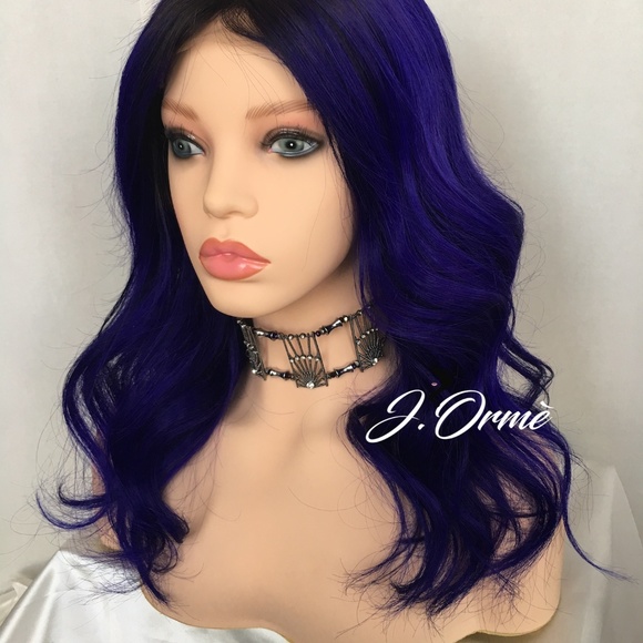 Purple Rage Ombre Human Hair Wig